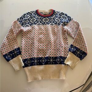 Vintage 70s Streetwear Unisex Medium Rainbow Fair Isle Knit Crewneck Sweater